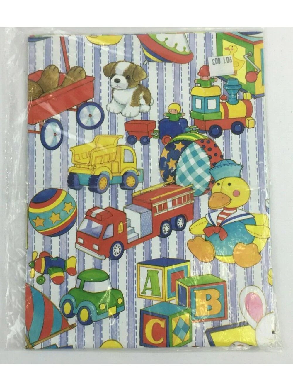 American Greetings Retro Toy Gift Wrap Wrapping Paper 2 Packs  #GW1364P USA Vntg